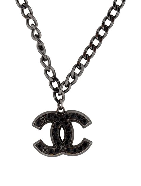 black choker chanel|authentic chanel necklaces.